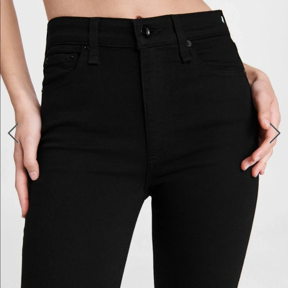 NWT Rag & Bone Nina High Rise skinny black jeans sz 29 - Picture 2 of 12